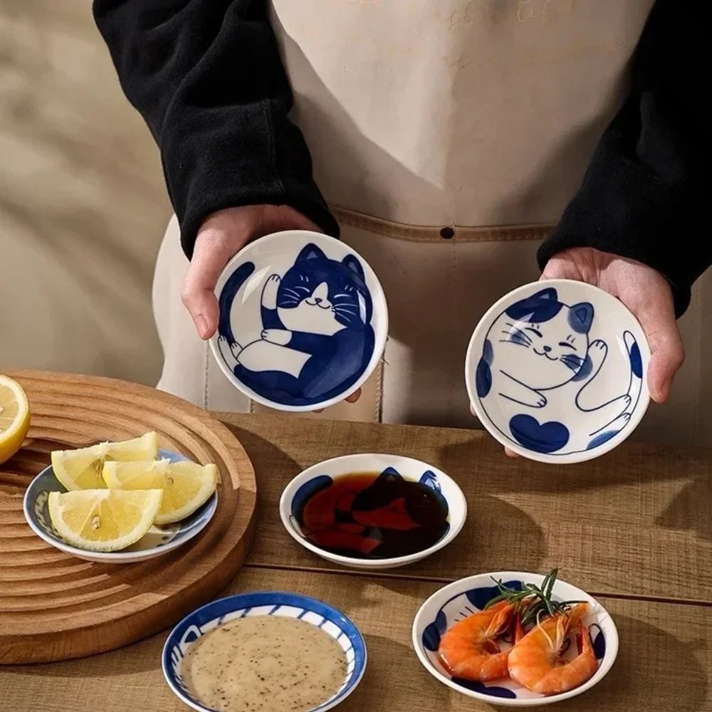 Lucky Cat Ceramic Sauce Dish