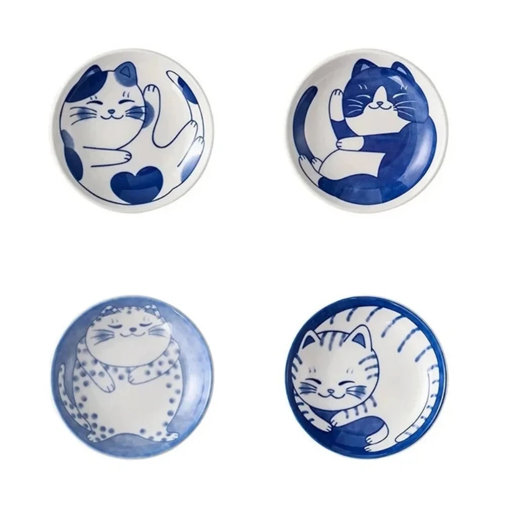Lucky Cat Ceramic Sauce Dish