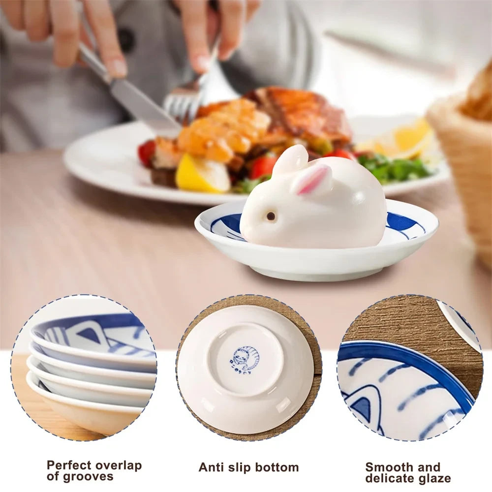 Lucky Cat Ceramic Sauce Dish