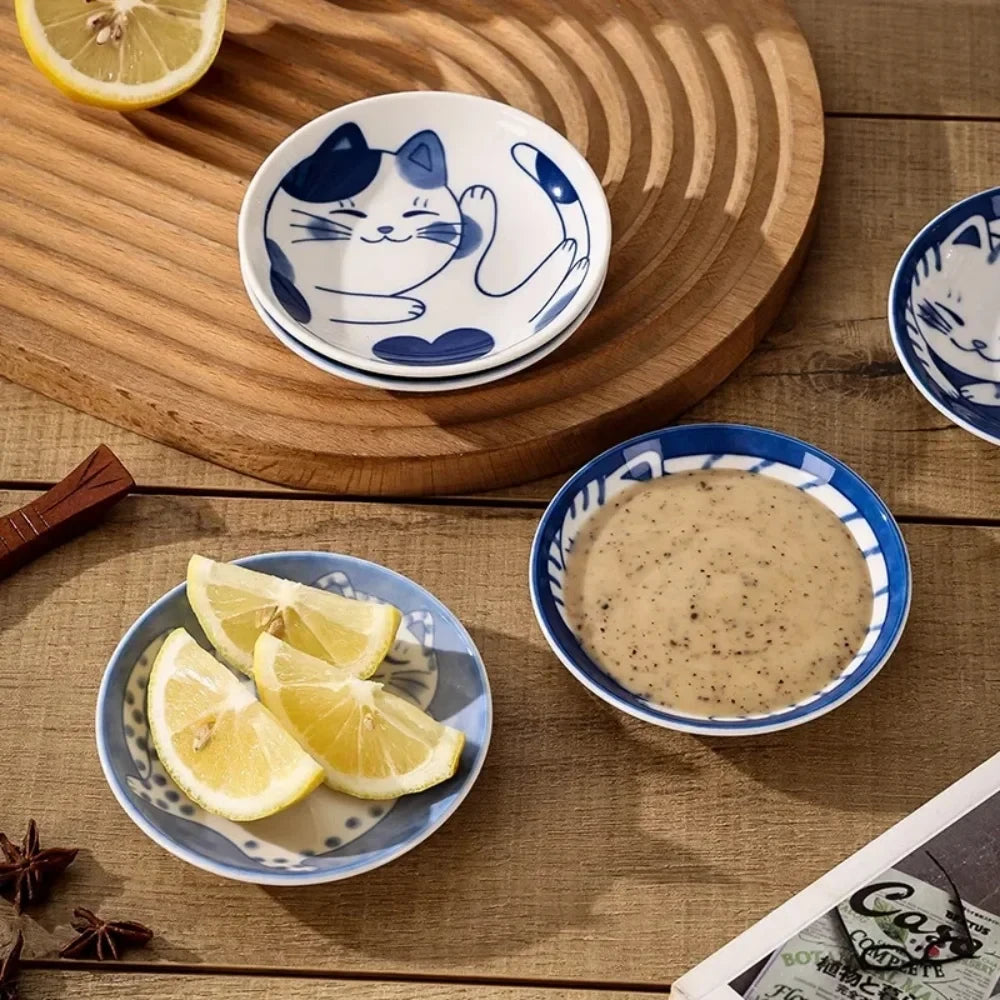 Lucky Cat Ceramic Sauce Dish